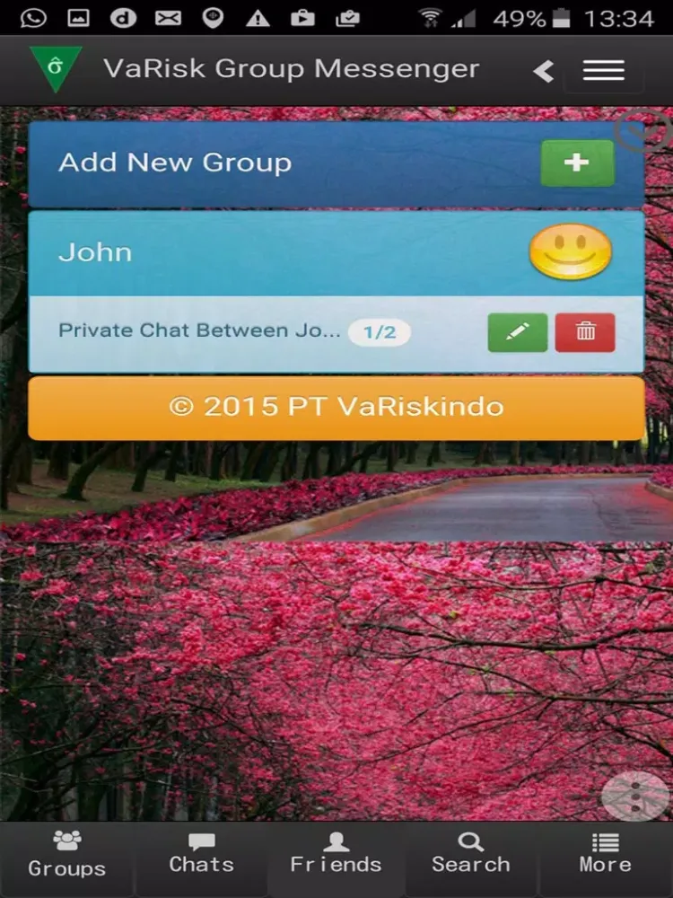 Capturas de tela do VaRisk Group Messenger iPad 
